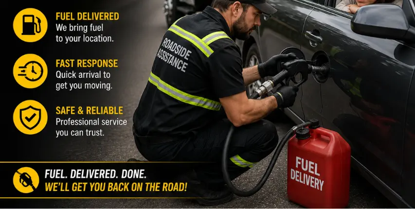 Fuel delivery roadside assistance