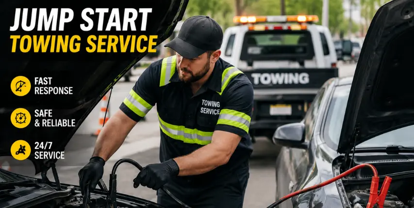 Jump start service for dead car batteries